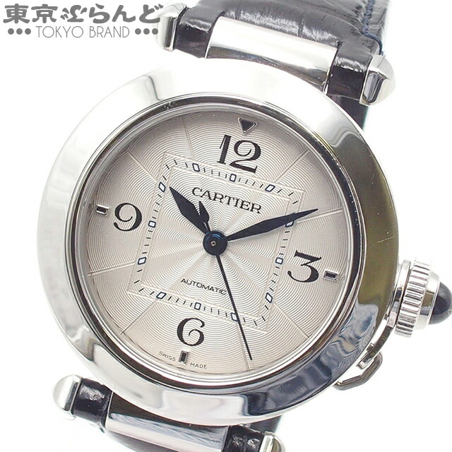 【5%クーポン♪4.30～5.10】【中古】【返品可】カルティエ CARTIER パシャ ユニセックス 腕時計 自動巻 ステンレススチール アリゲーター シルバー WSPA0012 [送料無料]【ポイント7倍●4.30～5.10】pdw 101826907