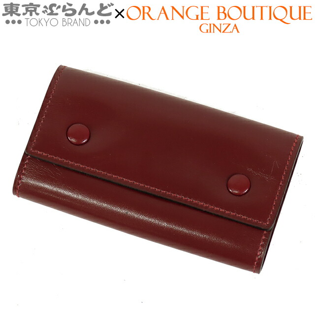 【中古】【返品可】【超オススメアイテム！Ω】エルメス HERMES 6連 足懸かり入れもの ユニ一発やる ボックスカーフ ルージュアッシュ ゴールド金具 ヴィンテージ [貨物輸送無料]pdw 101837909