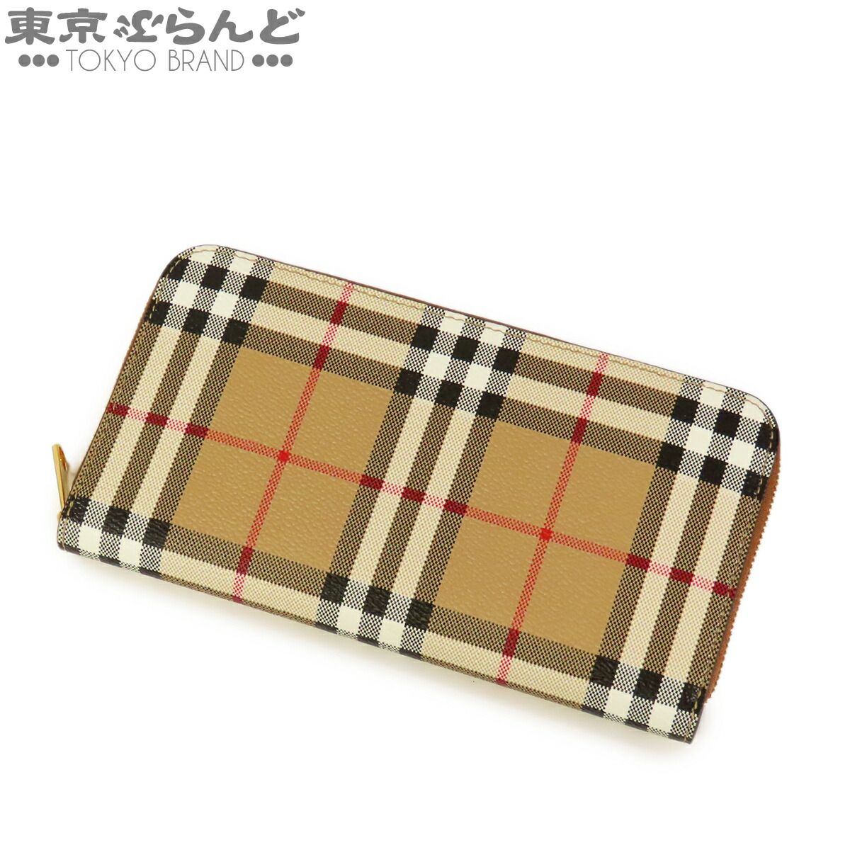 【5%引き換え証♪6.13～6.25】【中古】【返品可】赤ちょうちんバリー BURBERRY ラウンドジップ ロングウォレット レディース PVC 読み合わせる 長札入れ べージュ 8070598 [貨物輸送無料]【尖んがり5倍●6.13～6.25】 101843409