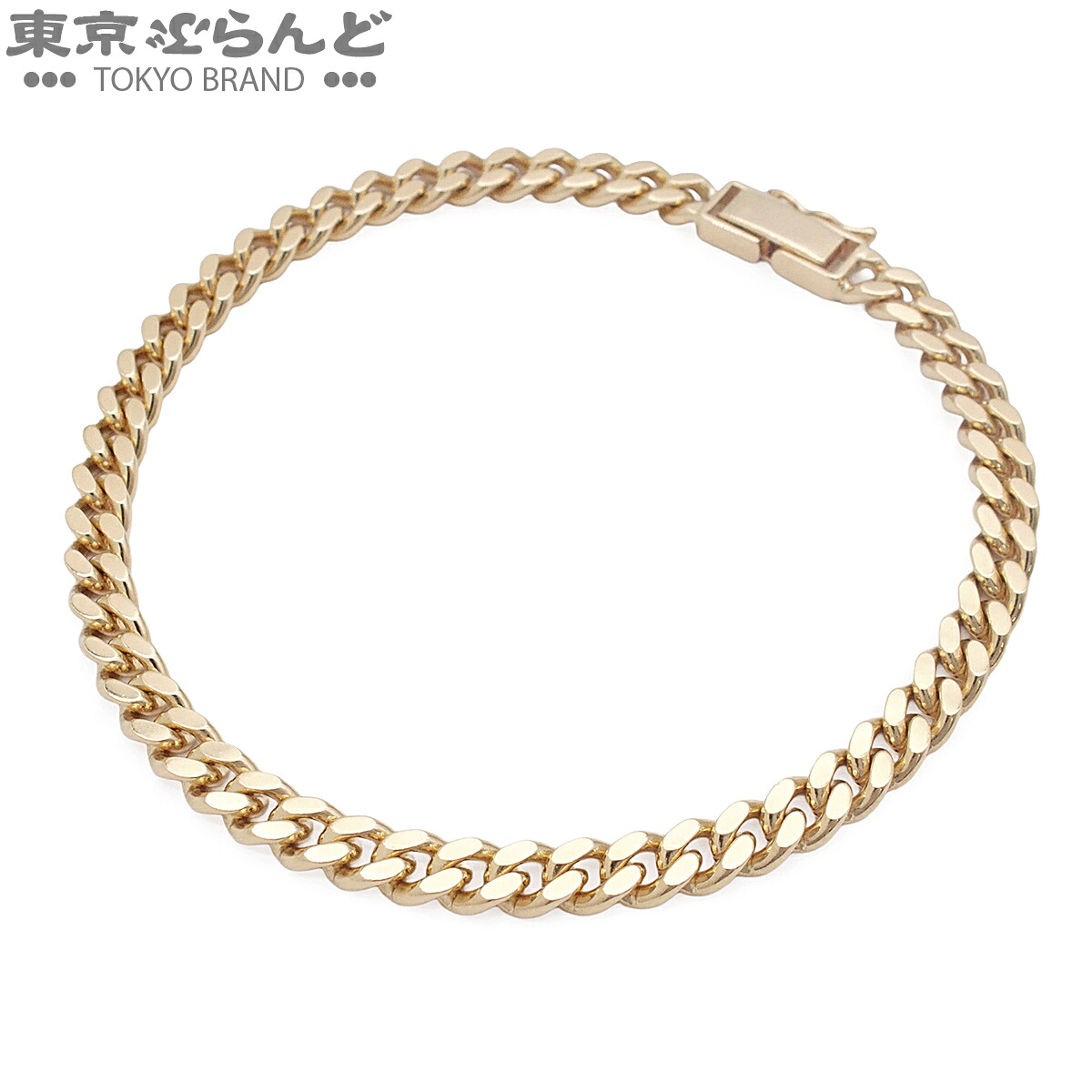 【中古】【返品可】喜平 キヘイ K18YG 2面 シングル 20糎 幅5.0粍 20.2g 造幣局考査目じるし チェーン店 腕輪 黄色ゴールド [貨物輸送無料] 101871709