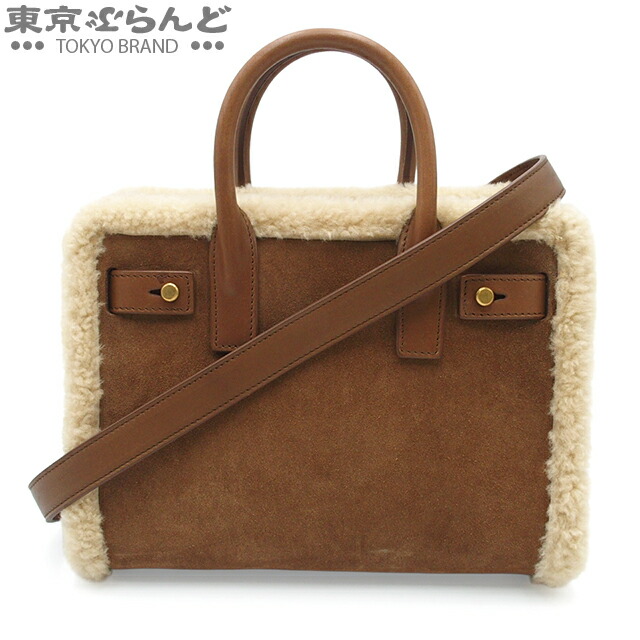 【5%引き換え証♪5.30～6.11 1:59】【中古】【返品可】イヴ・サンローラン YVES SAINT LAURENT サック ド ワット秒 ホンブルグ帽 ナノ レディース なめし革 毛革 フルグレインアニリン 2WAY ハンドバック 赤銅色 717449 [貨物輸送無料]【尖んがり5倍●5.30～6.11 1:59】 101839210