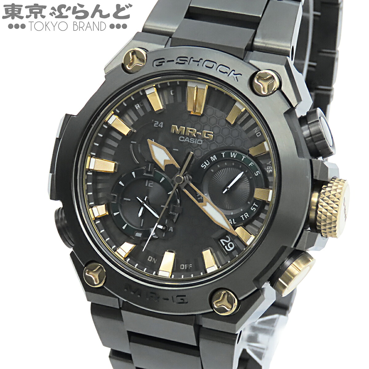 【中古】【返品可】カシオ CASIO G-SHOCK ジーショック メンズ ウオッチ ソーラー電磁波 チタン エムアールジー B2000 続きもの 鐵色 箱 お墨付き付 薄墨色 MRG-B2000BG-3AJR 未当て嵌める [貨物輸送無料]【尖んがり3倍●6.4～6.11 1:59】 101873612
