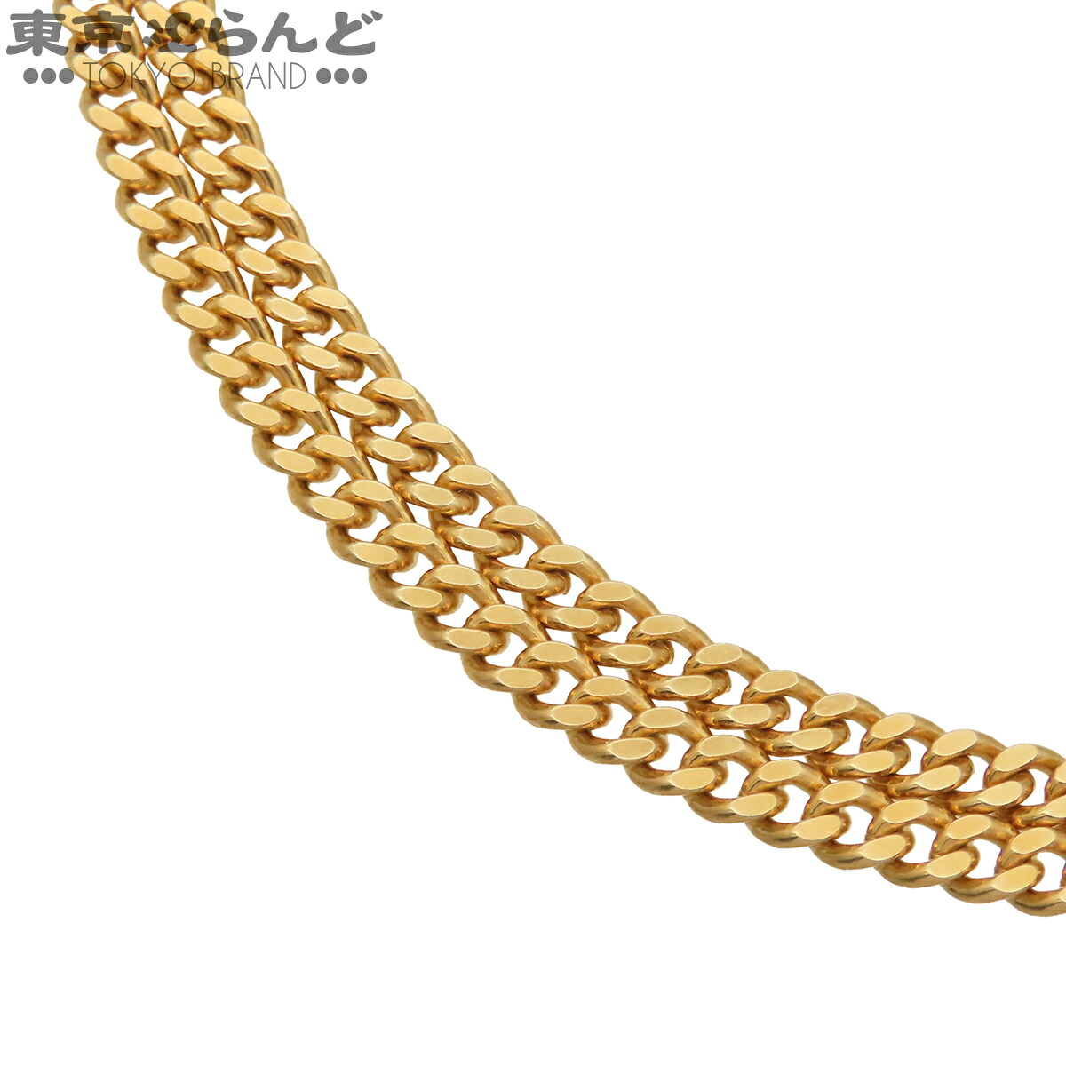 【中古】【返品可】喜平 キヘイ K18YG 2面シングル 50cm 幅3.8ｍｍ 30.3g 造幣局検定刻印 チェーン イエローゴールド [送料無料]pdw 101866213｜東京ぶらんど