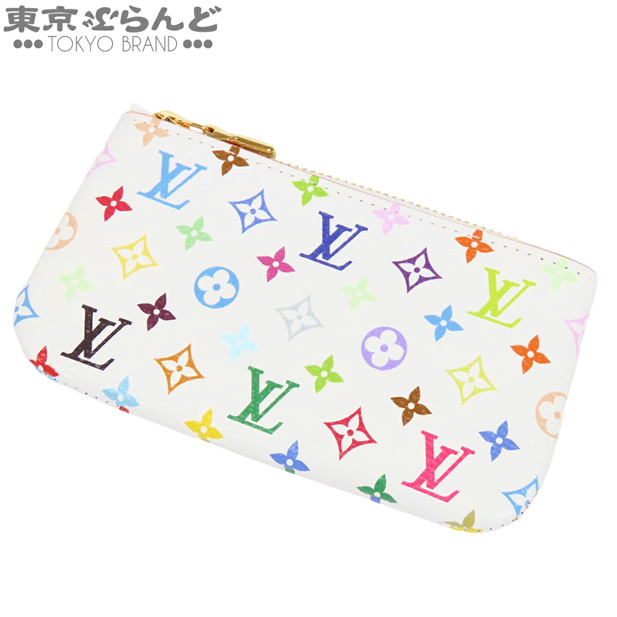 【中古】【返品可】ルイヴィトン LOUIS VUITTON LV&times;TM ポシェット クレ ユニセックス キーケース モノグラムマルチカラー 村上隆 ポーチ コインケース ホワイトxマルチカラー M28388 [送料無料]【ポイント15倍●7.16～7.27】 101876013｜東京ぶらんど