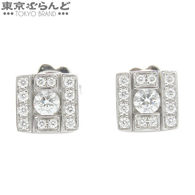 【極美品】ダミアーニ ベルエポック スクエアダイヤモンドピアス K18WG Damiani - ダミアーニ DAMIANI ピアス ベルエポック スクエア