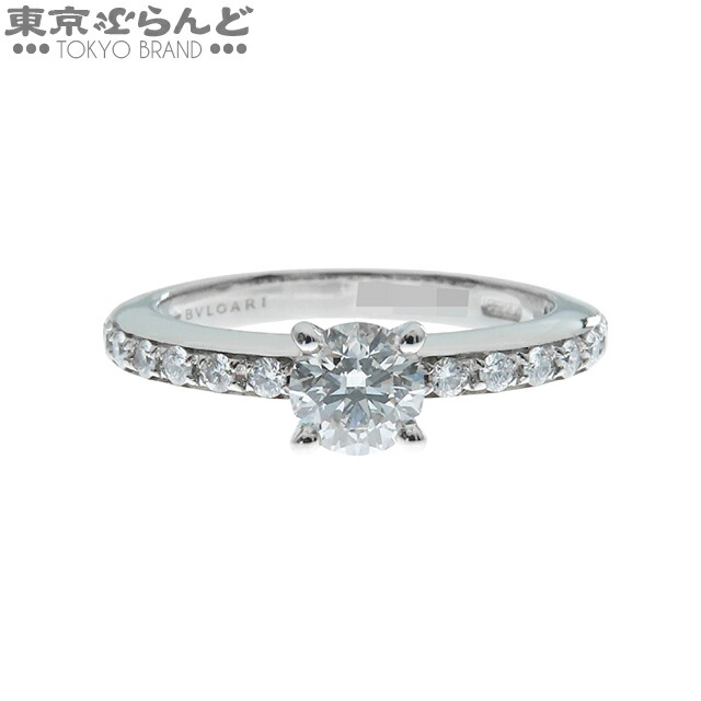 【5%クーポン♪4.4～4.11】【中古】【返品可】ブルガリ BVLGARI グリフソリテールリング レディース Pt950 ダイヤモンド 0.40ct H VVS2 指輪 箱付き プラチナ 7.5号相当 仕上済 [送料無料]【ポイント10倍●4.4～4.11】 101820315