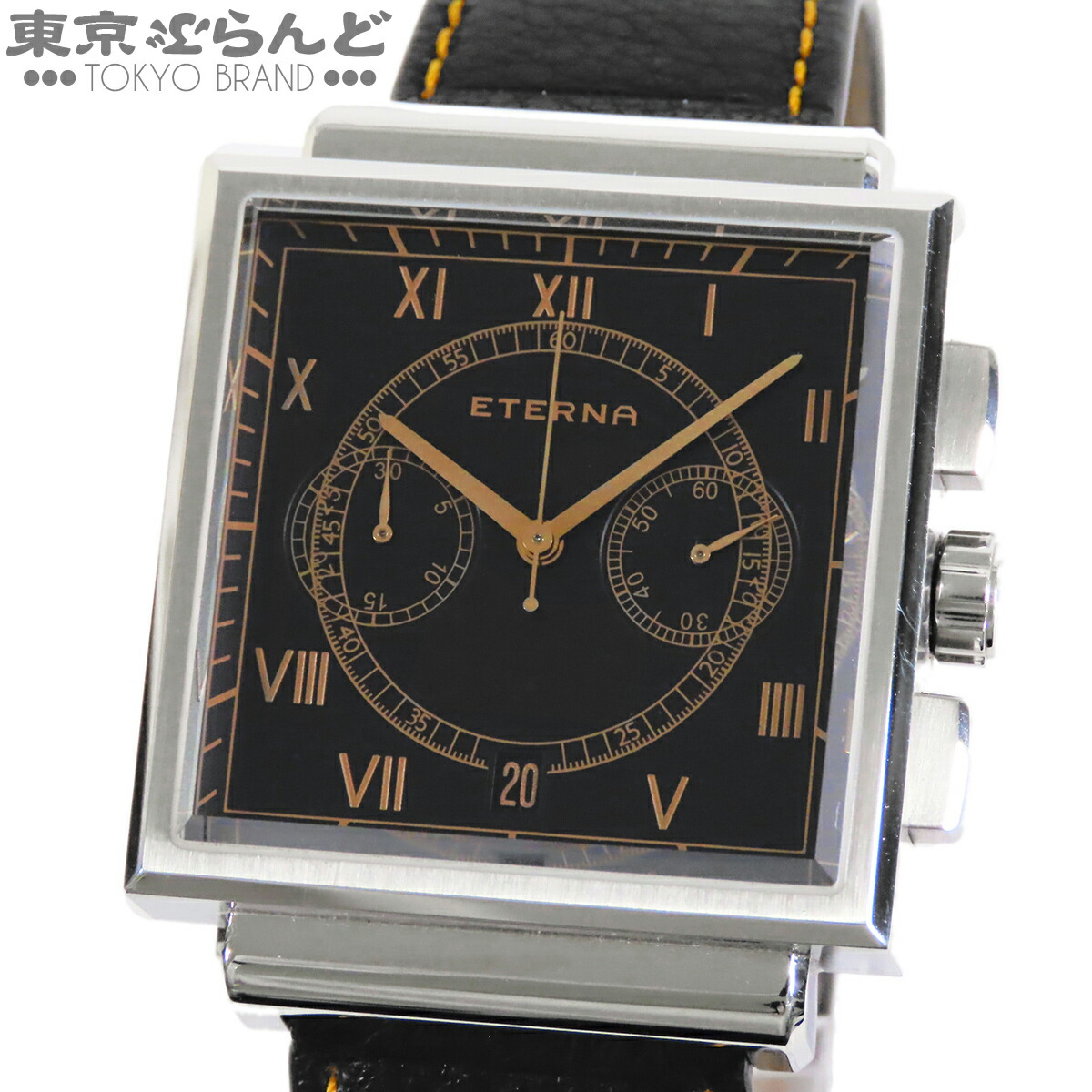 【5%クーポン券♪6.4～6.11 1:59】【中古】【返品可】エテルナ Eterna コンチキ メンズ ウオッチ 自動小銃巻 SS なめし革 ヘリテージ 1938 LIMITED EDITION 箱・お墨付き付き添い人 黒いこと 1938.41 [貨物輸送無料]【尖んがり5倍●6.4～6.11 1:59】 101872515