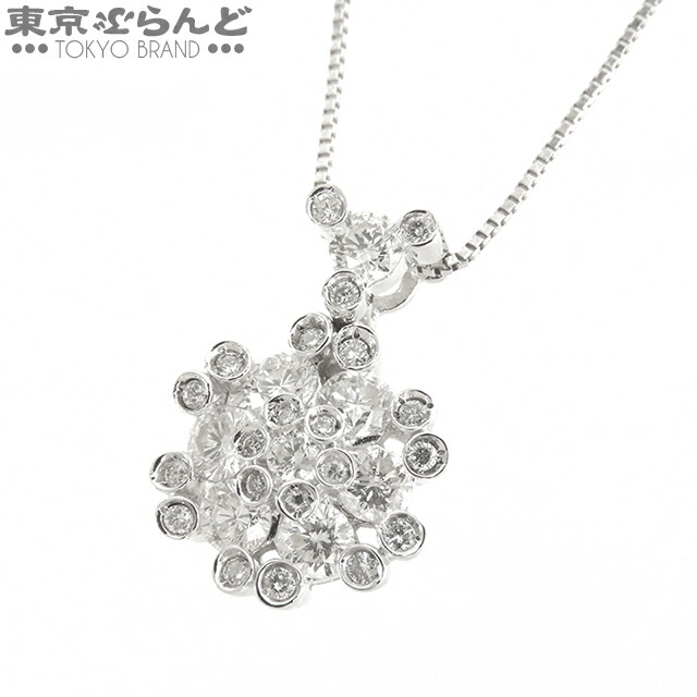 【ソーティング付】【5%クーポン♪4.4～4.11】【中古】【返品可】ダイヤモンド ネックレス ホワイトゴールド K18WG ダイヤモンド 1.30ct レディース[送料無料]【ポイント7倍●4.4～4.11】 241100081615