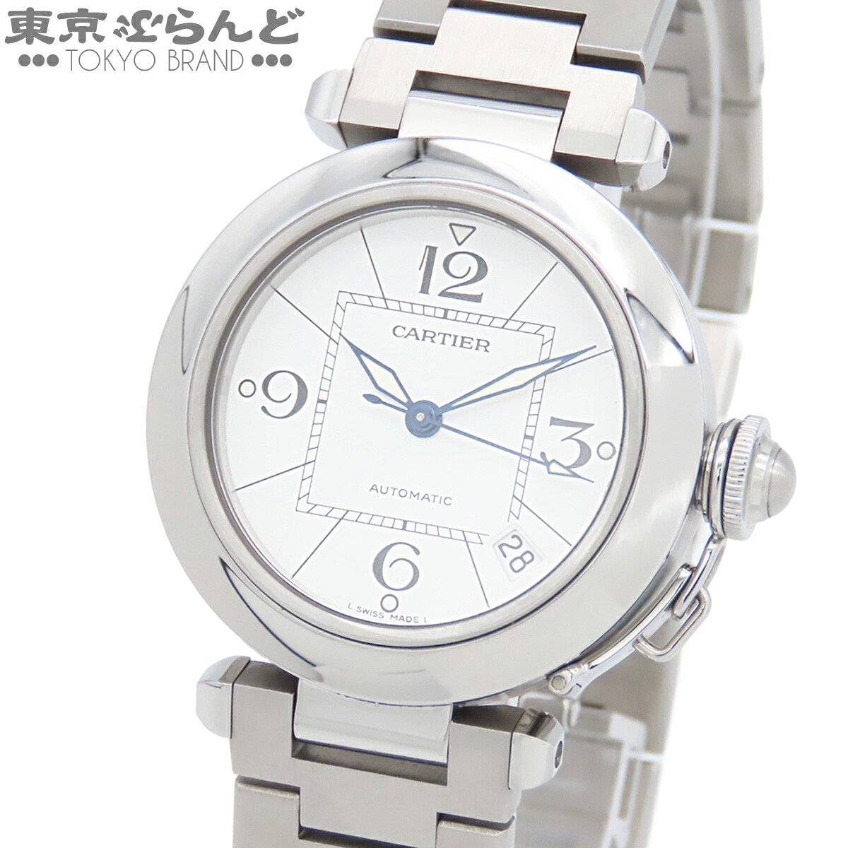 【中古】【返品可】カルティエ CARTIER パシャ C ユニセックス 腕時計 自動巻 SS ホワイト W31074M7 [送料無料]【ポイント5倍●4.14～4.27】 101861416