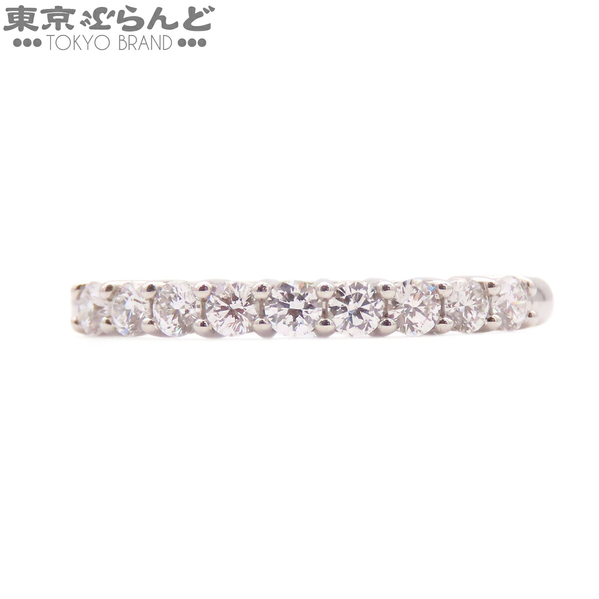 【5%クーポン♪4.6 20時～4.11】【中古】【返品可】ティファニー TIFFANY&Co. フォーエバー バンド リング レディース Pt950 ハーフエタニティ 8号相当 指輪 プラチナ 仕上済 [送料無料]【ポイント5倍●4.6 20時～4.11】 101844517