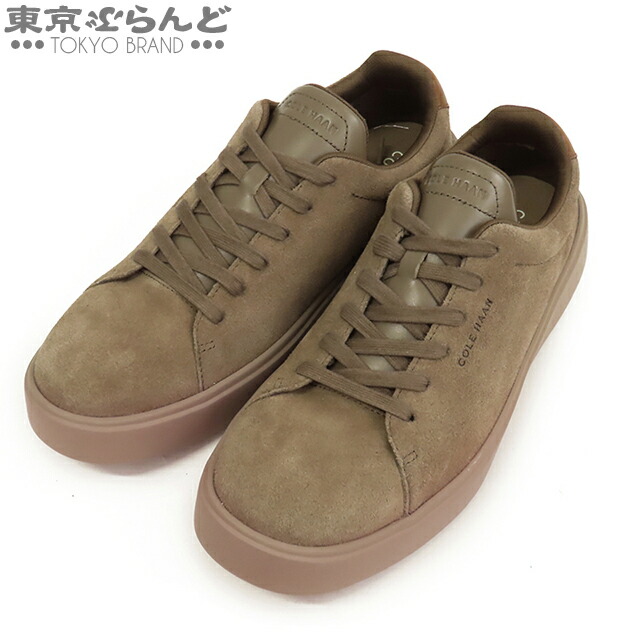 【5%クーポン♪4.4～4.11】【中古】【返品可】コールハーン グランド クロスコート トラベラー C41204 カーキ スウェード サンプル品 10 1/2 スニーカー メンズ[送料無料]【ポイント10倍●4.4～4.11】 013010318