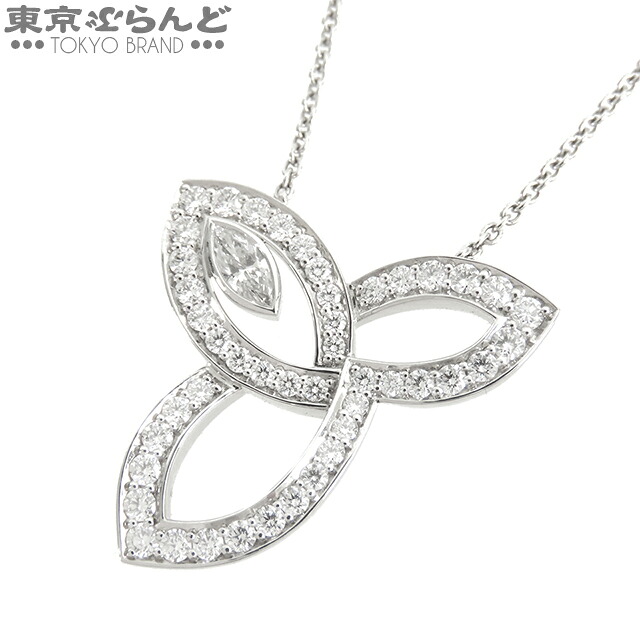 【5%クーポン♪4.4～4.11】【中古】【返品可】ハリーウィンストン リリークラスター ペンダント PEDPMQRFLC プラチナ Pt950 ダイヤモンド ネックレス レディース 現行品 仕上済 [送料無料]【ポイント5倍●4.4～4.11】 101811718