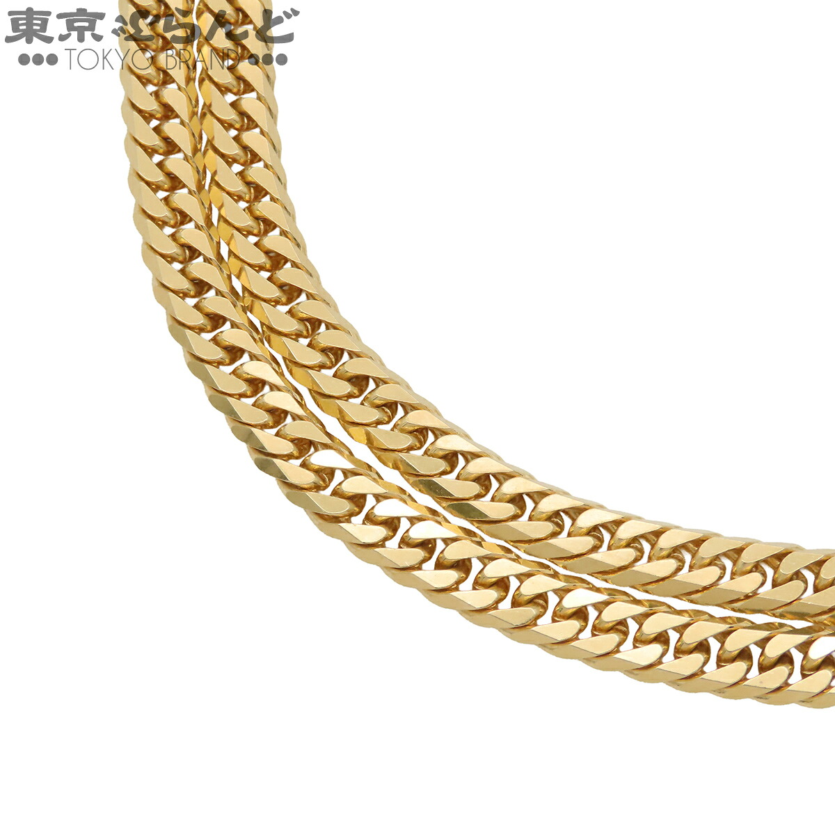 【中古】【返品可】 喜平 キヘイ K18YG 6面ダブル W 50cm 幅5.4ｍｍ 50.4g 造幣局検定刻印 チェーン ネックレス イエローゴールド [送料無料] 101846618｜東京ぶらんど