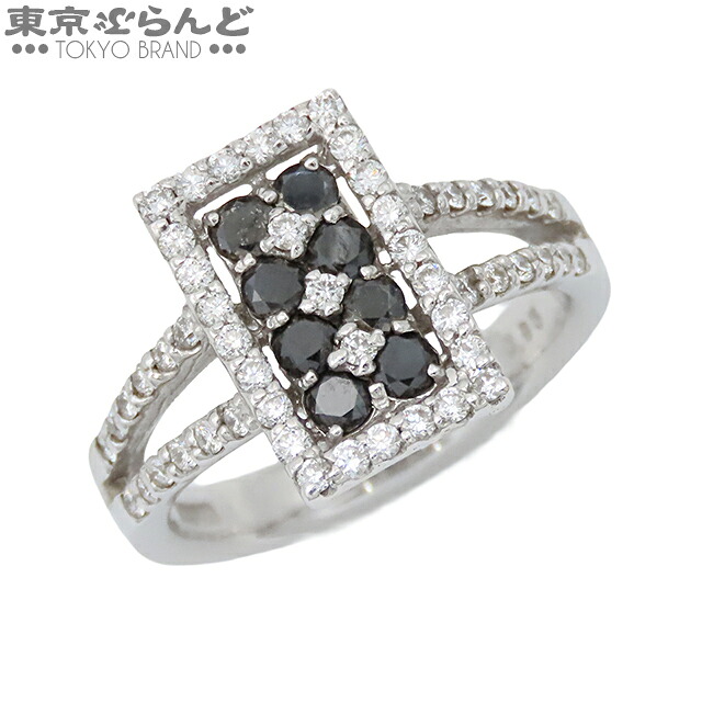 【ソーティング付】【5%クーポン♪4.14～4.27】【中古】【返品可】ブラックダイヤモンド ダイヤモンド リング ホワイトゴールド K18WG 0.93ct 10号相当 指輪 レディース[送料無料]【ポイント7倍●4.14～4.27】 241100082018