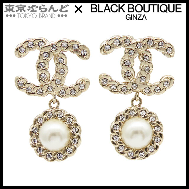 ⭐︎ CHANEL ぶら下がり　ハート型ピアス 美品！ 24k120-2-1s.jpg