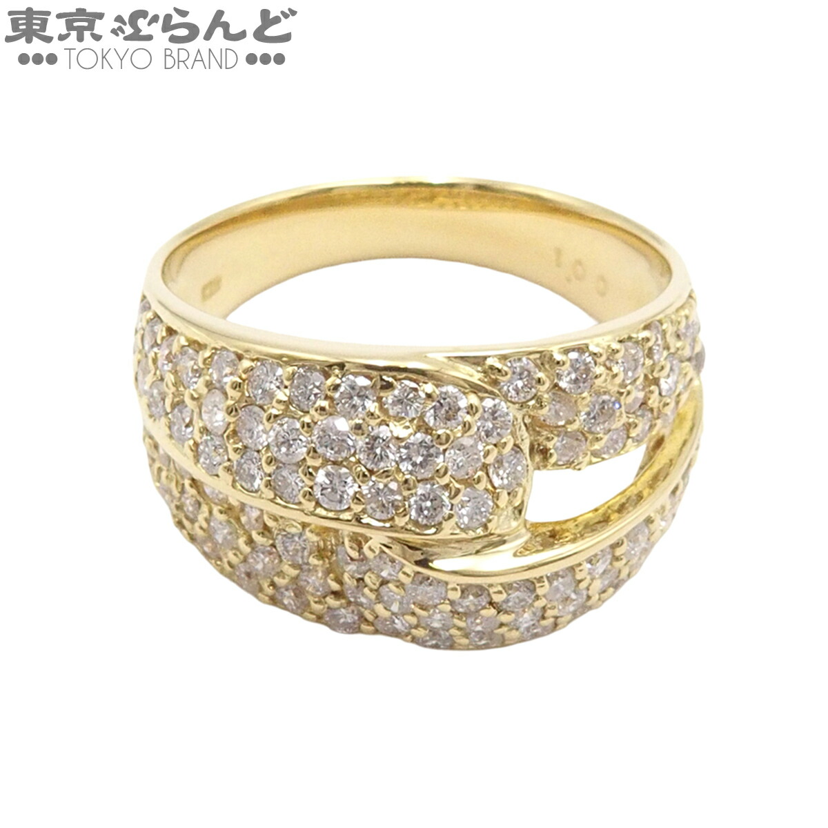 【5%クーポン♪4.6 20時～4.11】【中古】【返品可】ノーブランド リング デザイン 11.5号相当 1.00ct レディース K18YG ダイヤモンド イエローゴールド【ソーティング付】仕上済 [送料無料]【ポイント5倍●4.6 20時～4.11】 101842021
