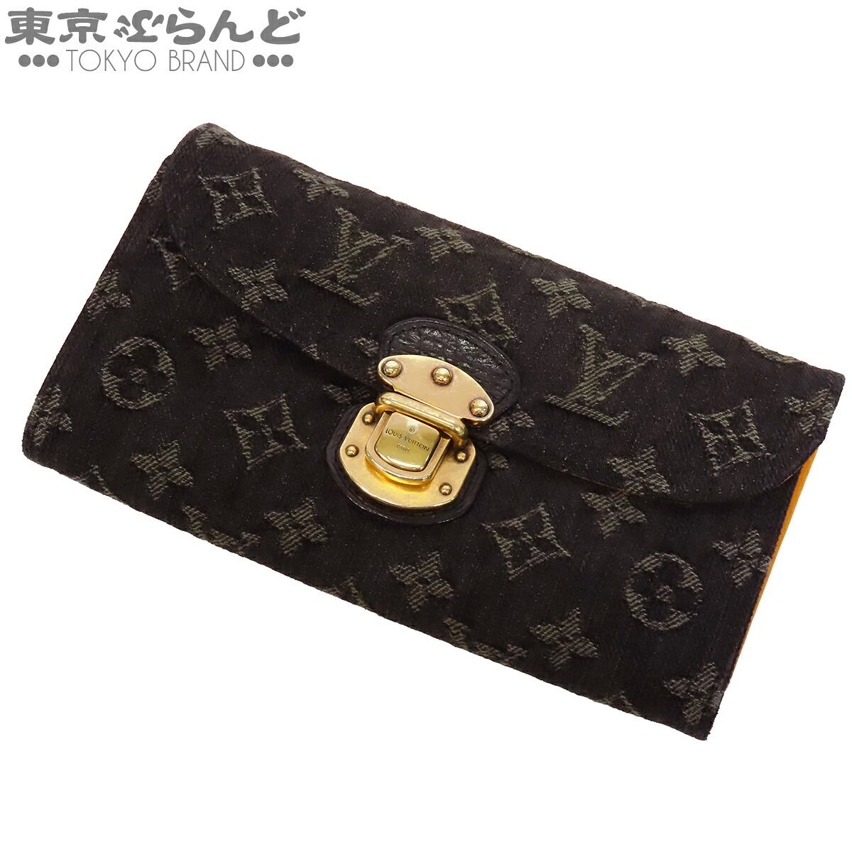 【5%引き換え証♪6.27～7.10】【中古】【返品可】ルイヴィトン LOUIS VUITTON ポルトフォイユ アメ後押し レディース 長紙入れ モノグラムジーンズ ノワール 黒いこと 黒 M95512 [貨物輸送無料]【尖んがり7倍●6.27～7.10】 101866421
