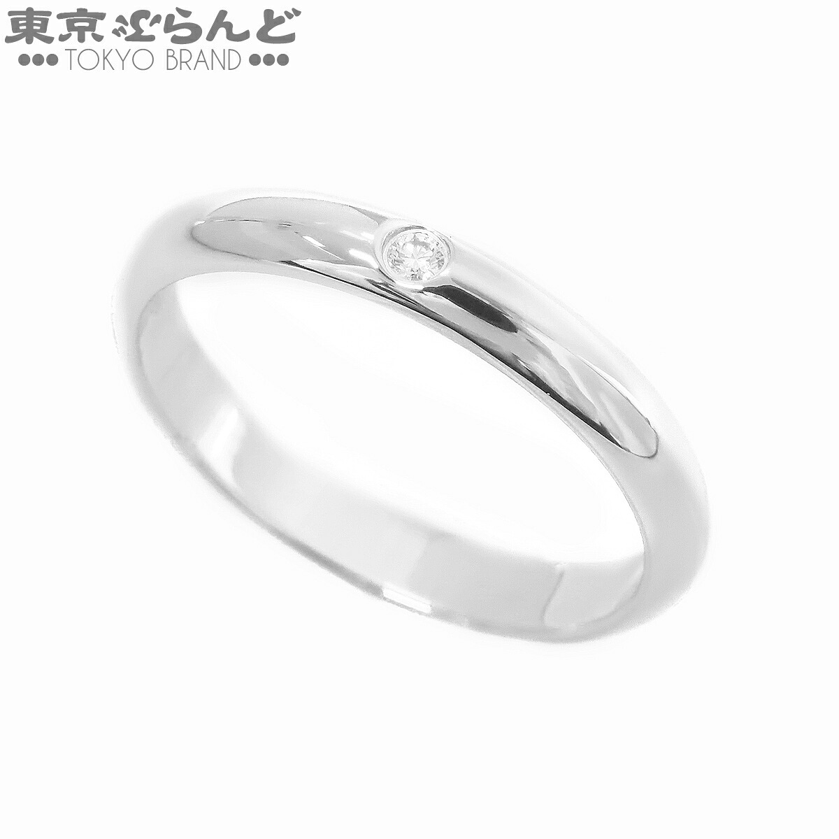 【5%クーポン♪4.6 20時～4.11】【中古】【返品可】カルティエ CARTIER 1895 ウェディングバンド リング レディース Pt950 ダイヤモンド 6号相当 46 指輪 プラチナ 仕上済 [送料無料]【ポイント5倍●4.6 20時～4.11】 101850822