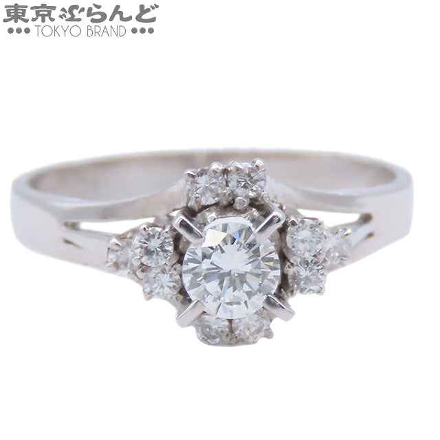 【ソーティング付】【5%クーポン♪4.14～4.27】【中古】【返品可】ダイヤモンド リング プラチナ Pt900 0.304ct D 0.21ct 14号相当 指輪 レディース[送料無料]【ポイント10倍●4.14～4.27】 500467223