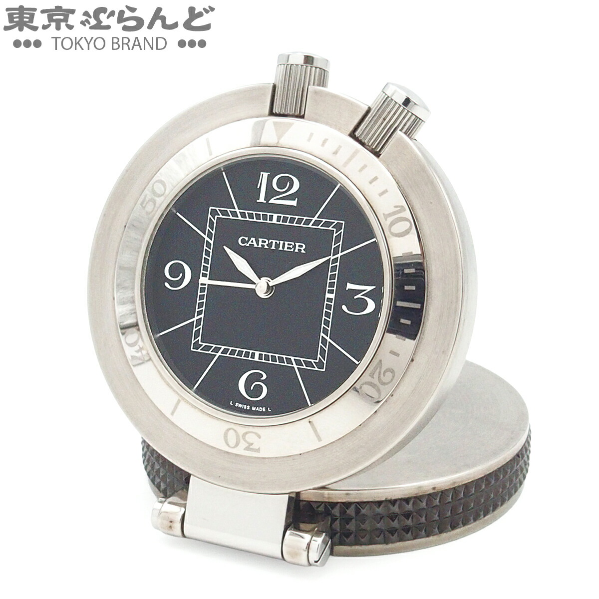 楽天市場】カルティエ 置時計 トラベルクロック ホワイト・白 アラーム