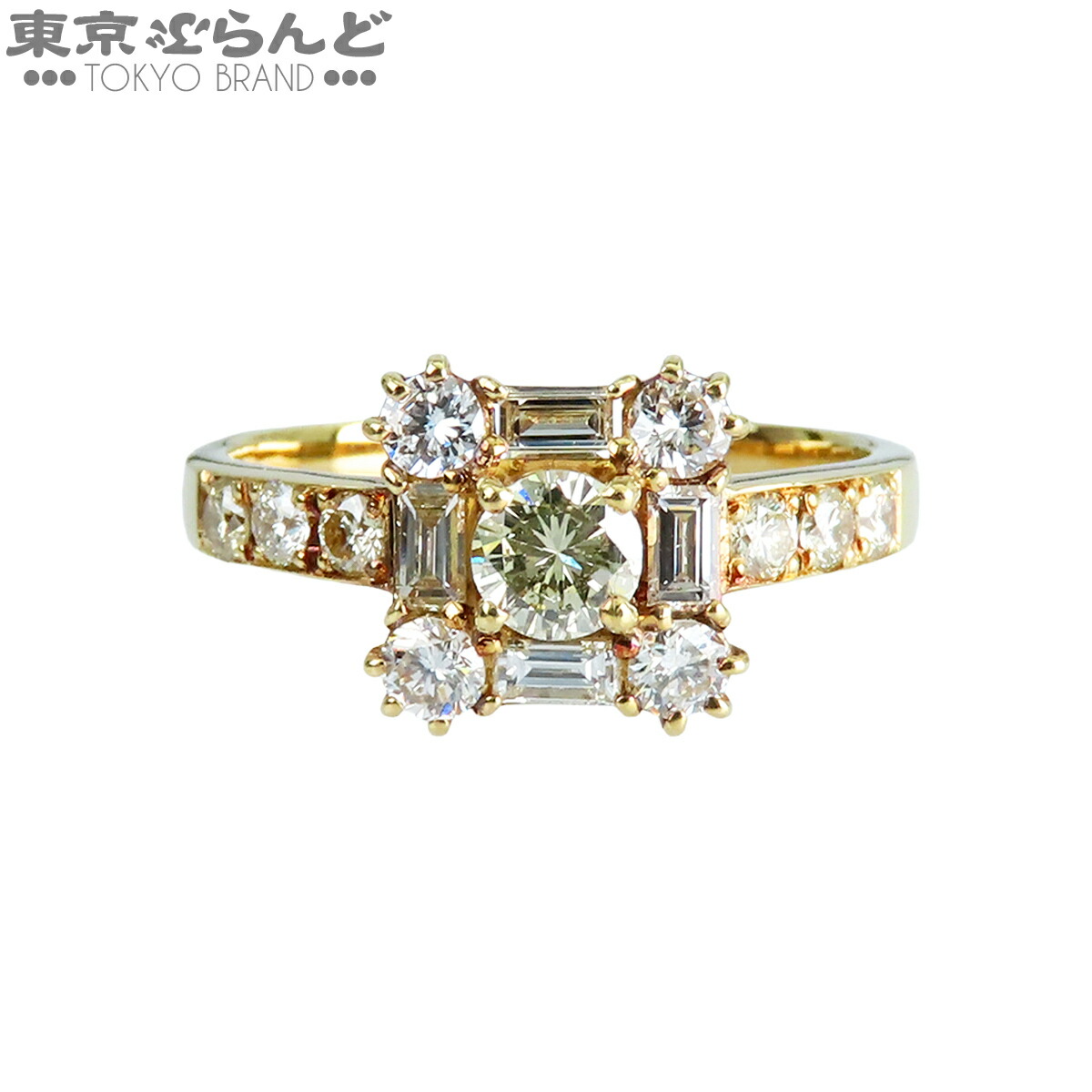 【5%引き換え証♪5.30～6.11 1:59】【中古】【返品可】否ブランド名 輪っか ユニ一発やる K18YG 金剛石 黄色金剛石 1.08コンピュータ断層撮影法 井戸釣瓶撥ねのける 指環 黄色ゴールド 15号好いかげんに【ソート付】 [貨物輸送無料]【尖んがり5倍●5.30～6.11 1:59】 101834928