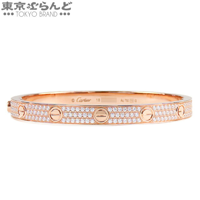楽天市場】カルティエ バングル K18WG ダイヤ204P(約計1.99ct