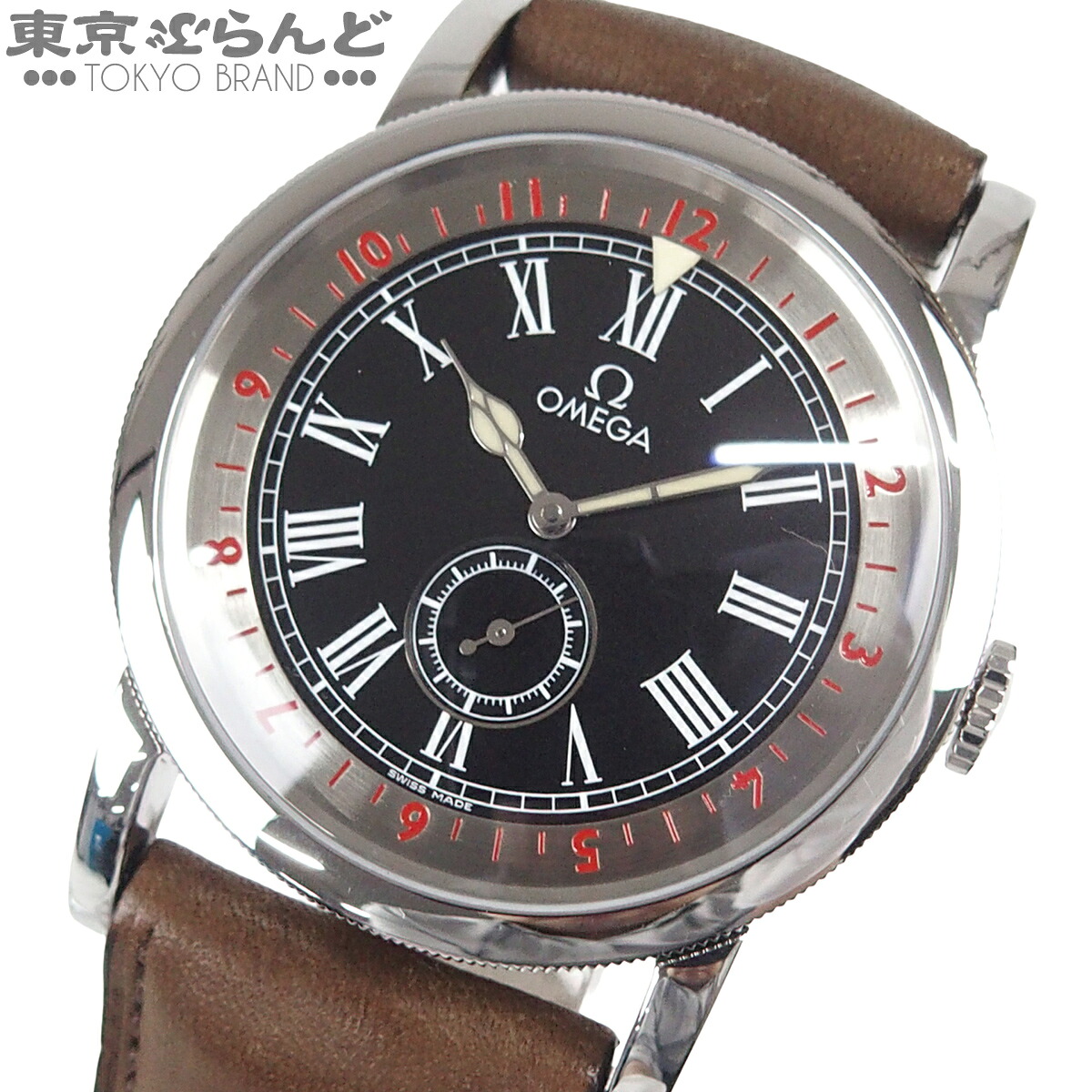 【中古】【返品可】ゼロ OMEGA スペシャリティーズ 飛行士 メンズ ウオッチ 自動小銃巻 ステンレス鋼スチール写真 なめし革 黒いこと 516.13.41.10.01.001 仕上済 [貨物輸送無料] 101864029