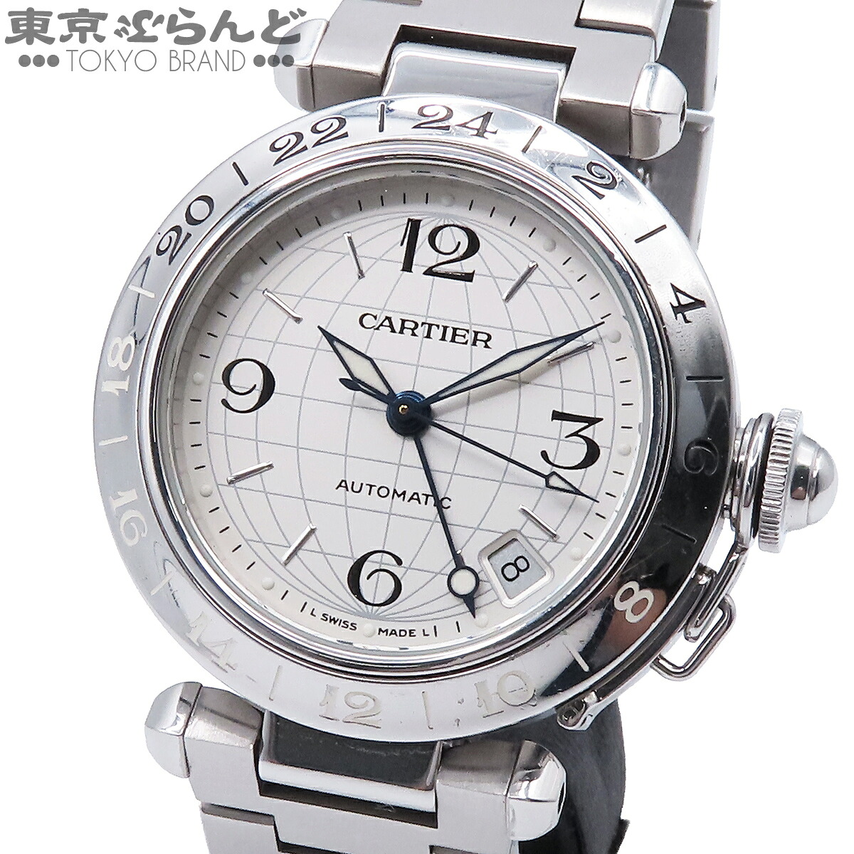 【中古】【返品可】カルティエ CARTIER パシャC メリディアン GMT ユニセックス 腕時計 自動巻 ステンレススチール シルバー W31078M7 [送料無料]【ポイント10倍●7.17～7.27】 101879729｜東京ぶらんど