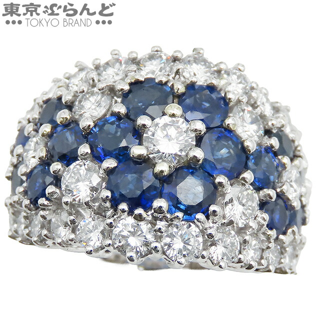 【ソーティング付】【5%クーポン♪4.14～4.27】【中古】【返品可】リング レディース Pt900 ブルーサファイア 4.17ct ダイヤモンド 2.74 15.5号相当 プラチナ [送料無料]【ポイント10倍●4.14～4.27】 802157229