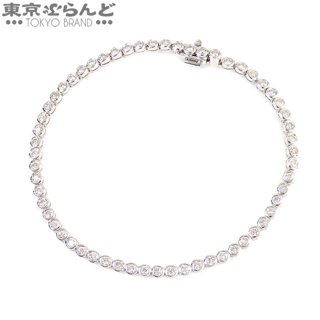 【ソーティング付】【5%クーポン♪4.4～4.11】【中古】【返品可】テニスブレス レディース ブレスレット Pt900 ダイヤモンド 59PD 2.00ct プラチナ [送料無料]【ポイント10倍●4.4～4.11】 802157330
