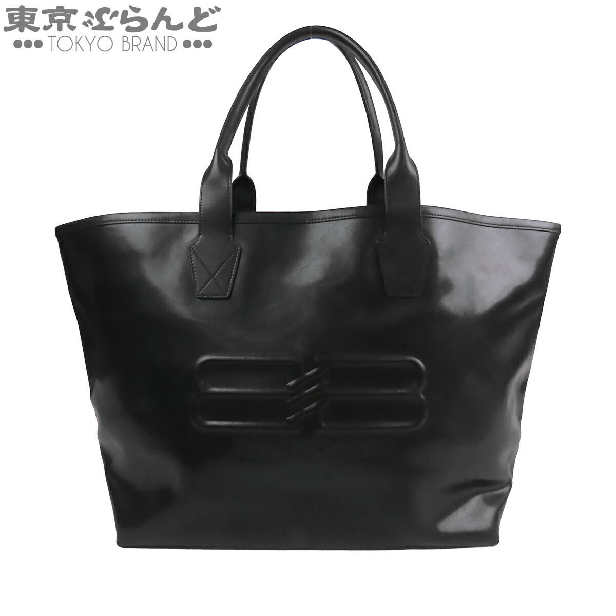 【5%引き換え証♪5.30～6.11 1:59】【中古】【返品可】バレンシアガ BALENCIAGA ジャンボ ラージ トートバッグ ユニ一発やる なめし革 BBアイコン ロゴタイプ 黒いこと 黒 689271 [貨物輸送無料]【尖んがり5倍●5.30～6.11 1:59】 101852631