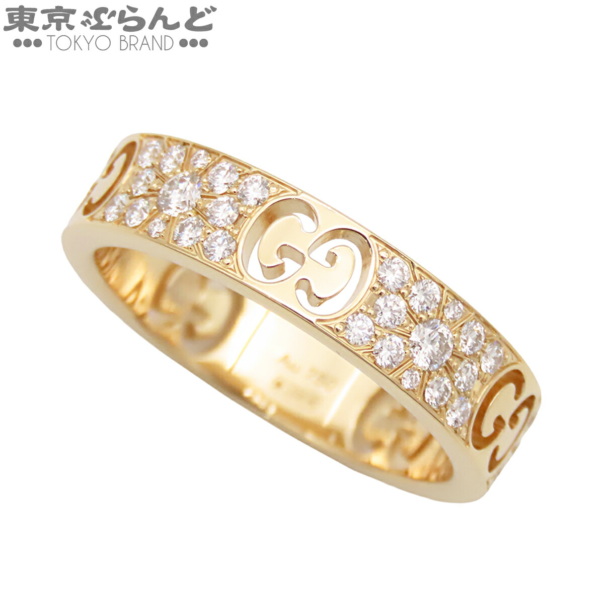 【中古】【返品可】グッチ GUCCI アイコン スターダスト リング レディース K18YG ダイヤモンド パヴェダイヤ 7.5号相当 イエローゴールド 仕上済 [送料無料]【ポイント10倍●7.16～7.27】 101842532｜東京ぶらんど