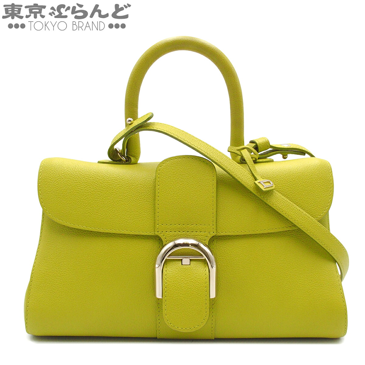 【5%クーポン♪4.4～4.11】【中古】【返品可】デルボー DELVAUX ブリヨン イースト ウエスト ミニ レディース レザー 2WAY ショルダーバッグ ライトグリーン [送料無料]【ポイント5倍●4.4～4.11】 101846132