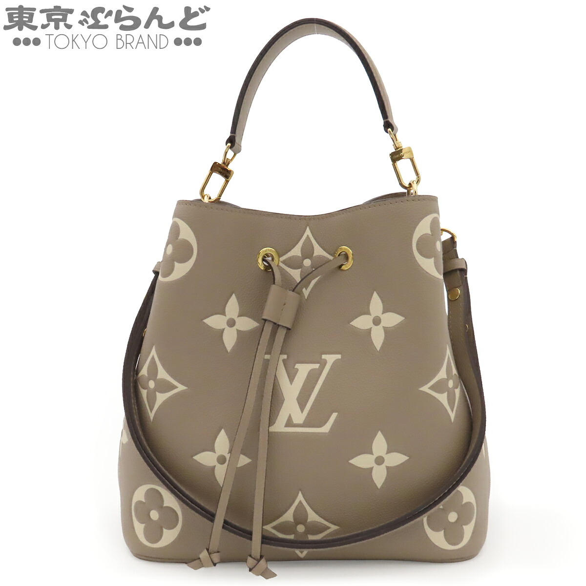 【中古】【返品可】ルイヴィトン LOUIS VUITTON ネオノエ MM レディース バイカラーモノグラム・アンプラント 2way御徒面子 トゥルトレールクレーム M45555 [貨物輸送無料]【尖んがり5倍●5.30～6.11 1:59】 101864335