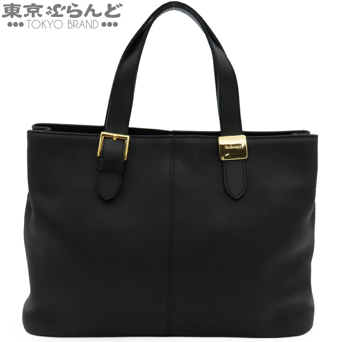 【中古】【返品可】赤ちょうちんバリー BURBERRY トートバッグ ハンドバック レディース なめし革 ノバチェック 黒いこと 黒 [貨物輸送無料] 101863136