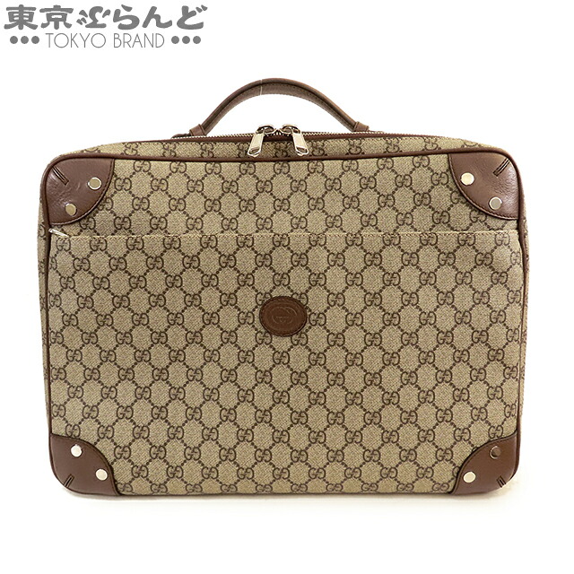 【5%クーポン♪4.14～4.27】【中古】【返品可】グッチ GUCCI GGブリーフケース メンズ GGスプリームキャンバス レザー 2WAY ビジネスバッグ リュック・デイパック ベージュxブラウン 658543 [送料無料]【ポイント5倍●4.14～4.27】 101820637 78,650円
