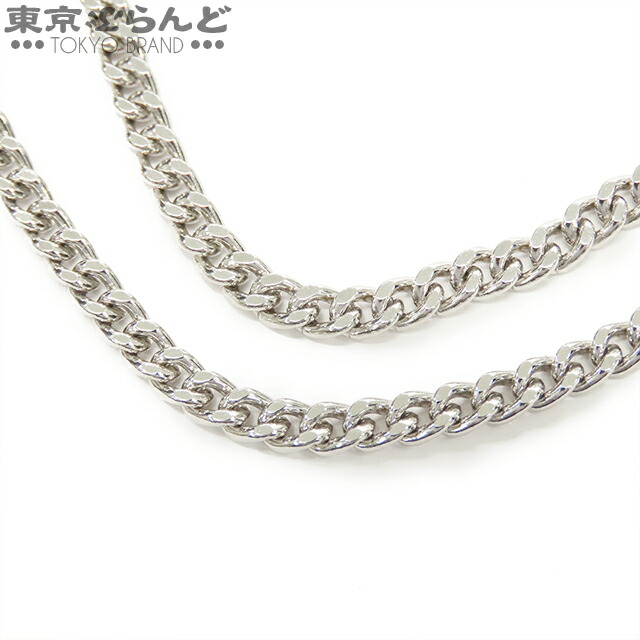【中古】【返品可】喜平 2面 シングル ネックレス Pt850 キヘイ 2面S 40cm 幅4.0ｍｍ 20.1g 造幣局検定刻印 Pt850 プラチナ [送料無料] 014001538