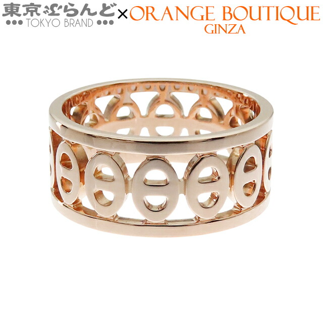 【5%クーポン♪4.4～4.11】【中古】【返品可】エルメス HERMES シェーヌ ダンクル ディヴィーヌ リング ピンクゴールド K18PG #50 10号相当 指輪 レディース 仕上済 [送料無料]【ポイント5倍●4.4～4.11】 101811639