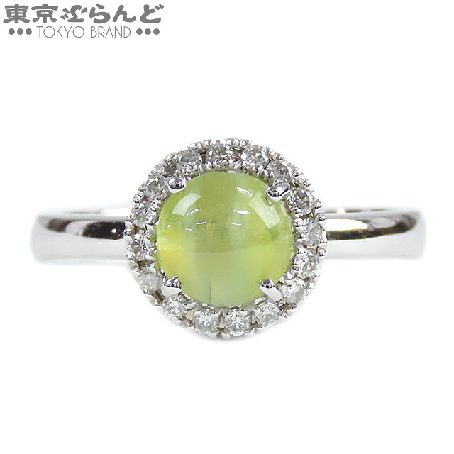 【ソーティング付】【5%クーポン♪4.14～4.27】【中古】【返品可】リング レディース 指輪 K14WG クリソベリルキャッツアイ ダイヤモンド 12.5号相当 ホワイトゴールド [送料無料]【ポイント10倍●4.14～4.27】 802157240