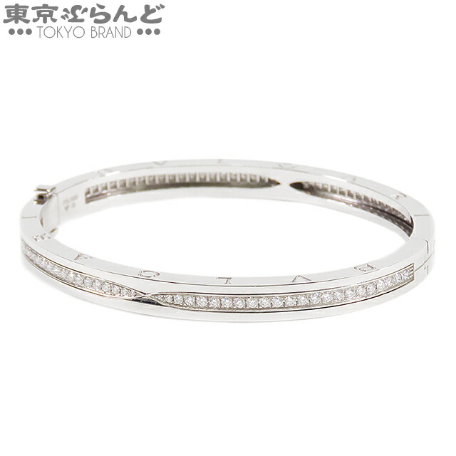 【5%クーポン♪4.14～4.27】【中古】【返品可】ブルガリ BVLGARI B-zero1 ビーゼロワン ブレスレット レディース バングル K18WG ダイヤモンド パヴェダイヤ バングル ホワイトゴールド 仕上済 [送料無料]【ポイント5倍●4.14～4.27】 101823841