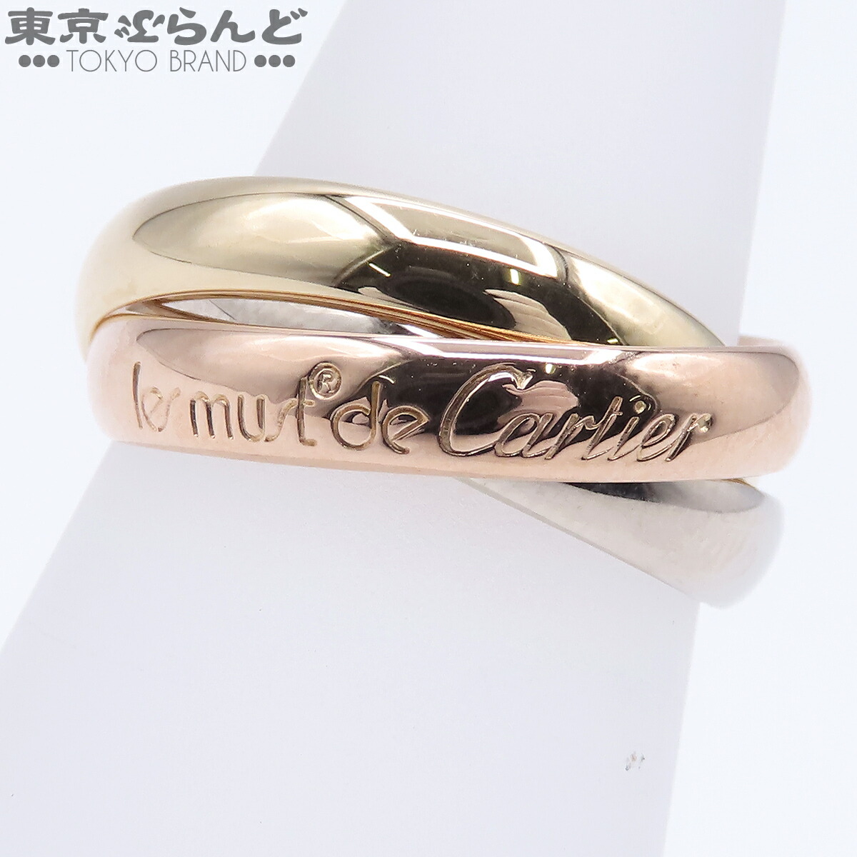 【中古】【返品可】カルティエ CARTIER トリニティ MM レディース K18YG K18WG K18PG 8.5号相当 48 リング・指輪 スリーカラーゴールド 仕上済 [送料無料]【ポイント15倍●7.16～7.27】 101875641｜東京ぶらんど 108,900円