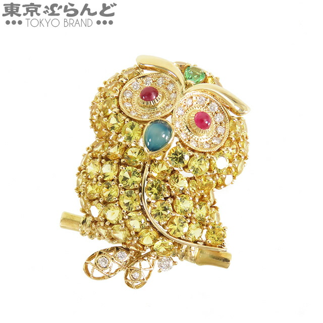【聞き分け書き出し】【5%引き換え証♪5.30～6.11 1:59】【中古】【返品可】梟 胸飾り K18YG 緑であることガーネット 黄色サファイア ルビー カルセドニー 金剛石 G0.16コンピュータ断層撮影法 S7.60コンピュータ断層撮影法 D0.31コンピュータ断層撮影法 R0.34コンピュータ断層撮影法 レディース[貨物輸送無料]【尖んがり7倍●5.30～6.11 1:59】 241100073841