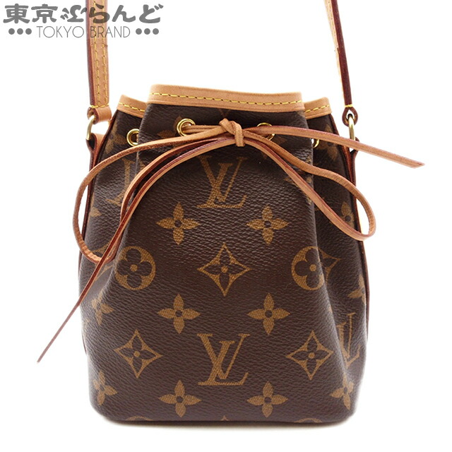 【中古】【返品可】ルイヴィトン LOUIS VUITTON ナノノエ レディース モノグラムキャンバス ショルダーバッグ ブラウン M41346 箱付 [送料無料] 101846143