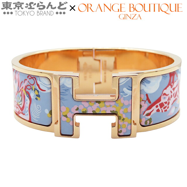 【5%クーポン♪4.14～4.27】【中古】【返品可】【超オススメアイテム！ξ】エルメス HERMES クリッククラック H レディース エナメル メタル エミール一夜物語 ブレスレット ピンクゴールド [送料無料]【ポイント5倍●4.14～4.27】pdw 101819445 43,560円
