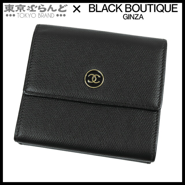 楽天市場】【中古】シャネル 三つ折り財布 Wホック ココボタン レザー