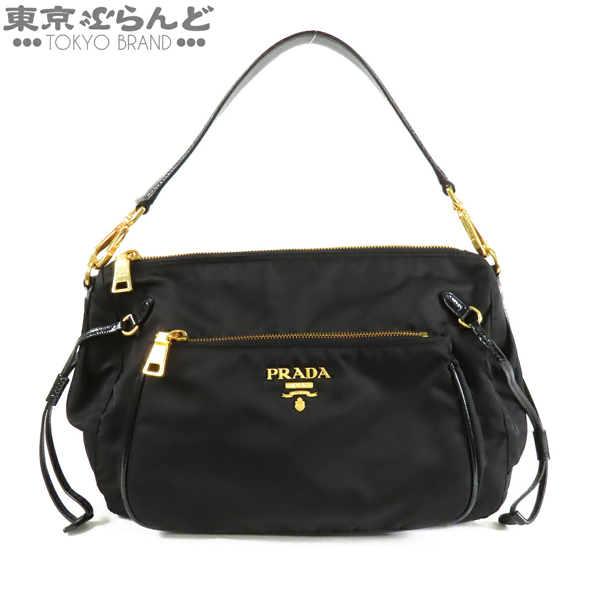 【中古】【返品可】プラダ PRADA ワンショルダーバッグ レディース テスート レザー ブラック 黒 BR4081 [送料無料]【ポイント15倍●7.16～7.27】 101878951｜東京ぶらんど
