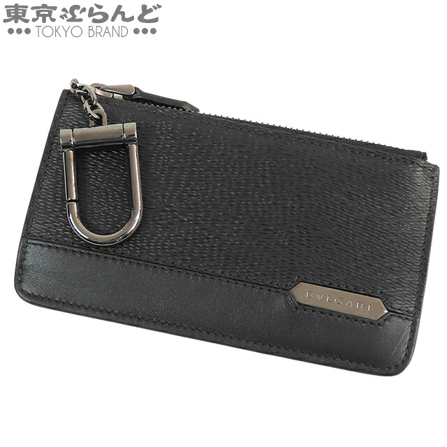 【5%クーポン♪4.14～4.27】【中古】【返品可】ブルガリ BVLGARI SERPENTI SCAGLIE メンズ グレインカーフレザー キーリング付 コインケース ブラック 282774 [送料無料]【ポイント5倍●4.14～4.27】 101823553