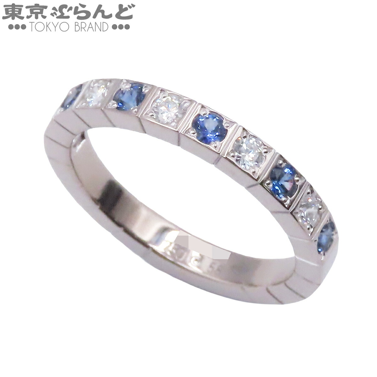 【中古】【返品可】カルティエ CARTIER ラニエール メンズ 金剛石 サファイア K18WG 17.5号好いかげんに 58 輪っか・指環 白いことゴールド 仕上済 [貨物輸送無料] 101869855