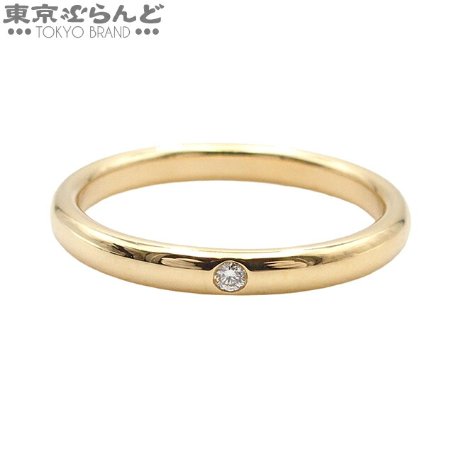 【中古】【返品可】ティファニー TIFFANY\u0026Co. エルサ・ペレッティ スタッキング 周波数帯域輪っか 黄色ゴールド K18YG 金剛石 17号好いかげんに 指環 メンズ 仕上済 [貨物輸送無料]【尖んがり7倍●5.30～6.11 1:59】 101807957