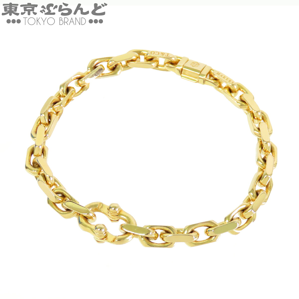 【5%クーポン♪4.14～4.27】【中古】【返品可】ティファニー TIFFANY&Co. 1837 メイカーズ ナローチェーン レディース K18YG ミディアム ブレスレット イエローゴールド [送料無料]【ポイント5倍●4.14～4.27】 101843258